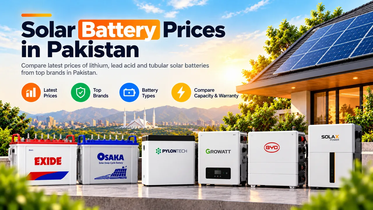 Solar Battery Prices in Pakistan Today